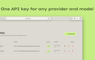One API key for any provider and model