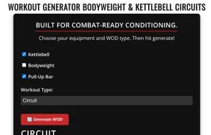 Generated Kettlebell and Pull Up Bar Workout