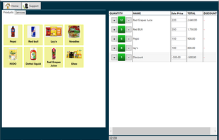 Moneypex POS Sales Screen
