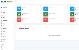 dashboard of webstatus