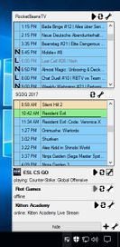 The preview window can be customized to inform about streams and schedules.