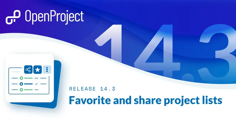 OpenProject 14.3 released with improved project lists and enhanced progress reporting image
