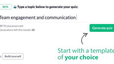 Generate a quiz template with AI and save hours