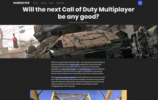 A news article about Call of Duty: Modern Warfare.