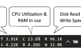 taskbar-stats screenshot 1