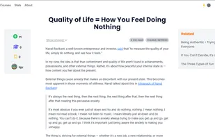 an idea/content page