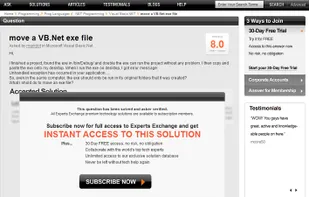 Experts Exchange screenshot 1