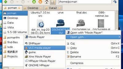 PCManFM - lightweight and feature-rich file manager with tabs and volume-management support 