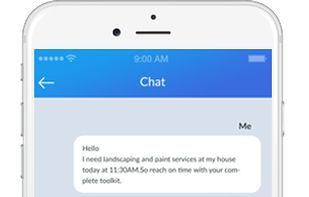 Communicate with your worker through an in-app chat.