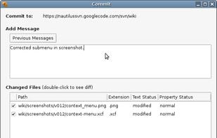 Commit Dialog