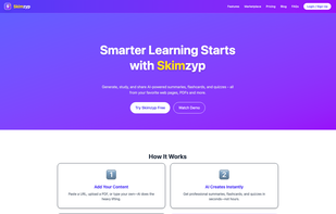 Skimzyp Landing Page