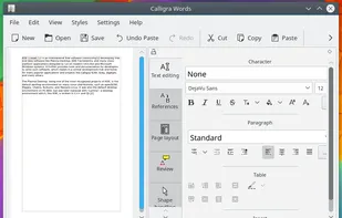 Calligra Words screenshot 1