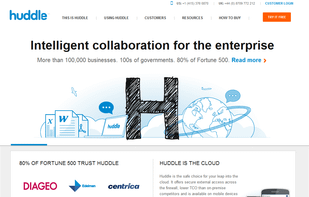 Huddle.com Home page