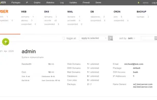 myVestaCP screenshot 1