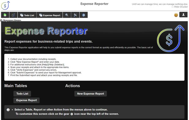 Expense Reporter Sample Application