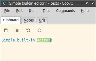 Simple built-in editor