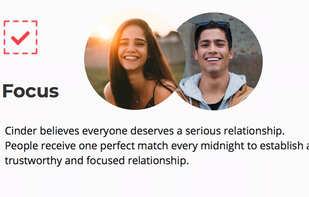 Cinder Dating screenshot 1