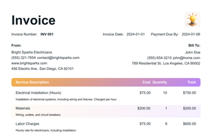 Wow Invoice screenshot 3