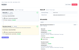 Ongoing release of an Android app being deployed to the Play Store