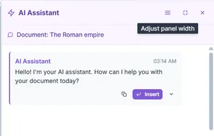 An AI powered by Chatgpt,
AI already has your documents context!