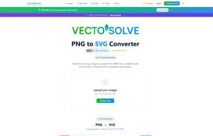 VectoSolve Homepage - PNG to SVG converter with AI-powered vectorization