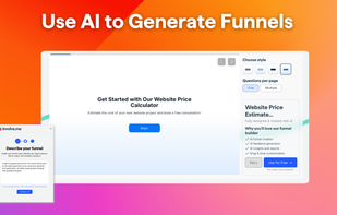 Generate branded funnels in seconds with AI