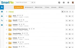 SmartFile files tab.
