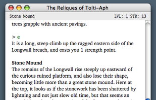 Spatterlight screenshot 1