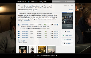 Movie torrents result page