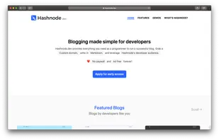 Hashnode screenshot 1