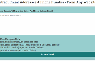 Phone and Email Extractor Screenshot