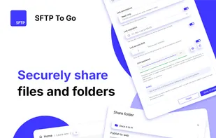Securely share files and folders from SFTP To Go with enhanced controls like password protection, expiry options, and access limits—using Share Links.