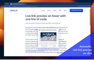 Automatic rich link preview on click