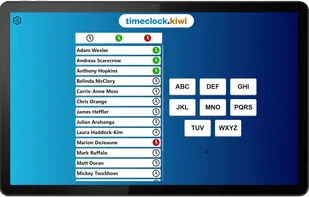 Timeclock Kiosk with Simple filter