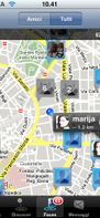 Faces tab you can see and meet nearby users