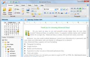 Advanced diary screenshot 1