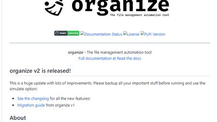 Organize screenshot 1