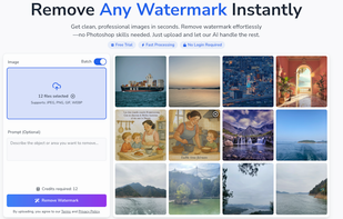 batch remove watermark - upload