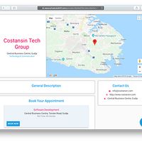 Business Profile page - here the client can see the opening hours, general information, a map of your stores, and a calendar for each of your shop or team member.