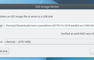 KDE ISO Image Writer screenshot 1