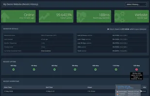 (dark mode) Public/Private Uptime Report