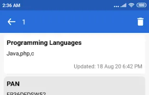 Notes app screenshot 3