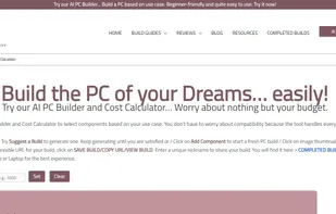 AI PC Builder tool page
