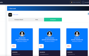 Get contact information from the employees of the companies.