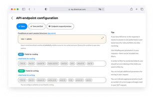 Directual screenshot 2