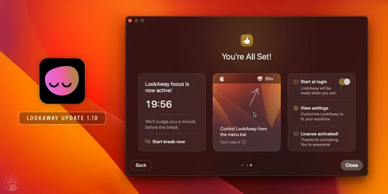 LookAway 1.10 update is out with Wellness Reminders, Deep Focus features and more image