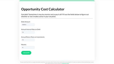 Opportunity Cost Calculator