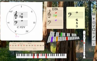 Assorted widgets in MidiStickers providing visualization for MIDI Input
