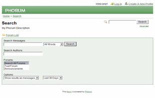 Phorum screenshot 2