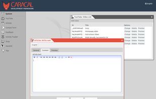 Caracal Framework screenshot 2